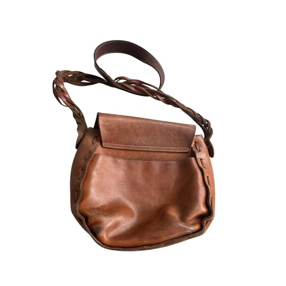 PATRICIA NASH Tan Saddle Tooled Leather Floral Embossed Crossbody Bag - Picture 11 of 12